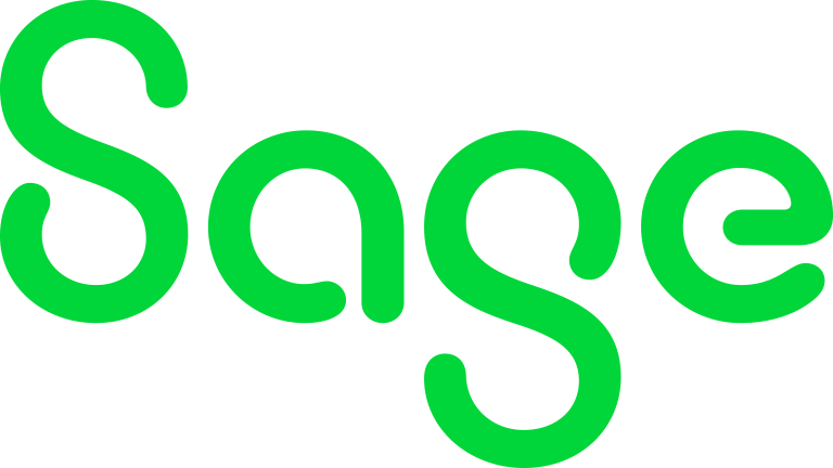 The image shows the word “Sage” in a bright green, rounded, and modern font on a light gray background.